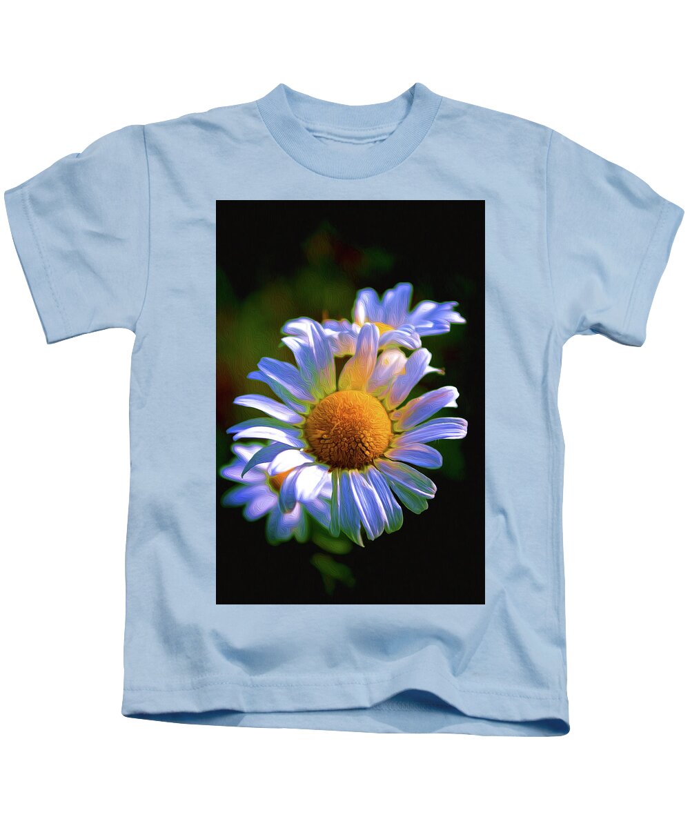 Daisy Kids T-Shirt featuring the painting Daisy #3 by Prince Andre Faubert