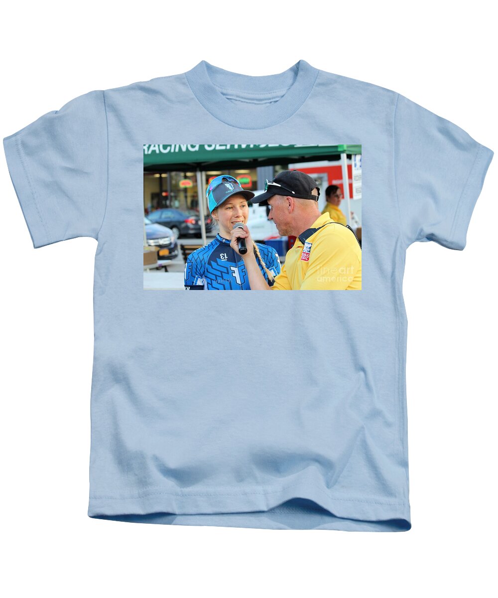 Longsjo Classic Kids T-Shirt featuring the photograph Fearless Femme Racing #9 by Donn Ingemie