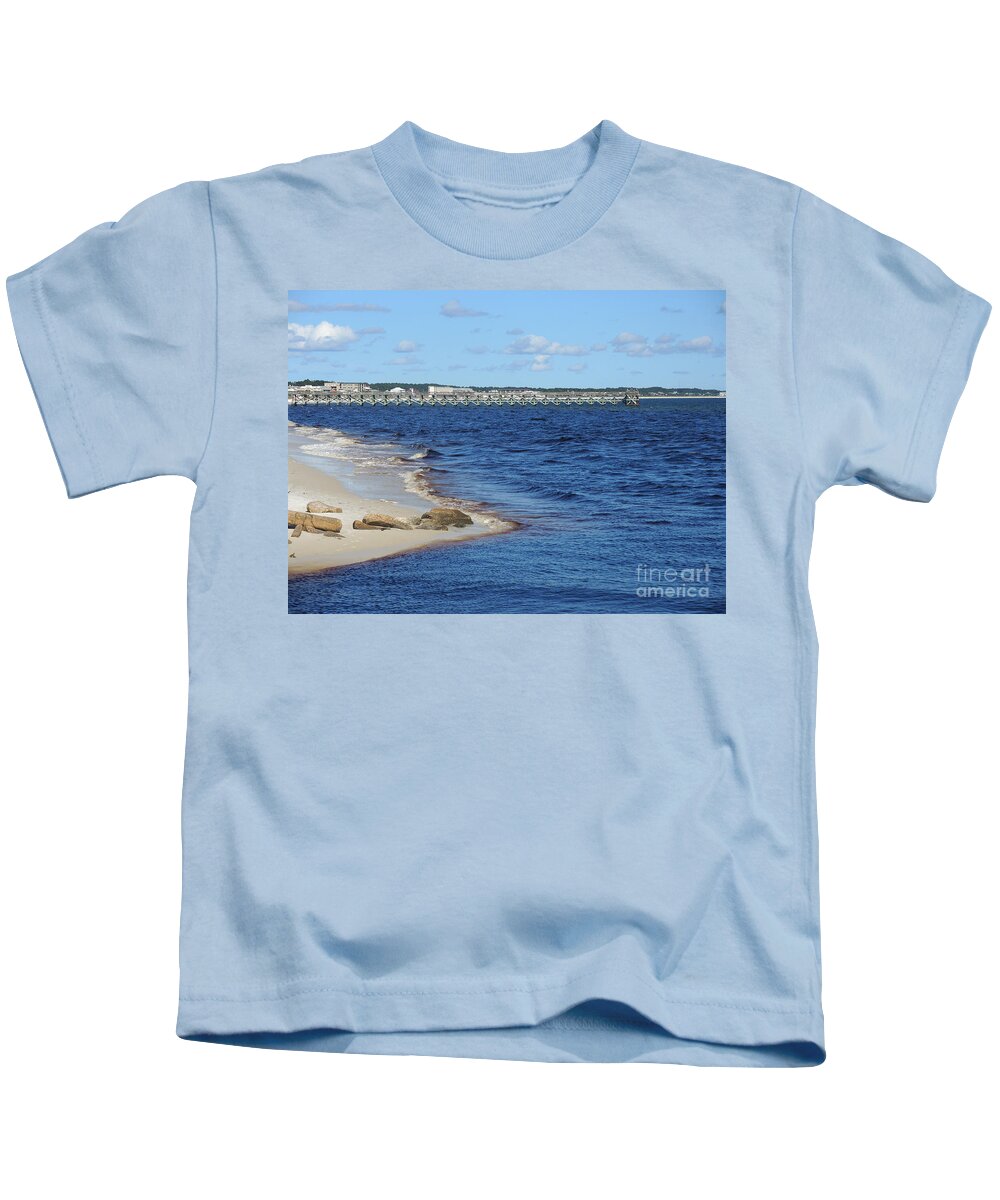 Mexico Beach Kids T-Shirt featuring the photograph A Summer's Mid Day Dream by Lucyna A M Green