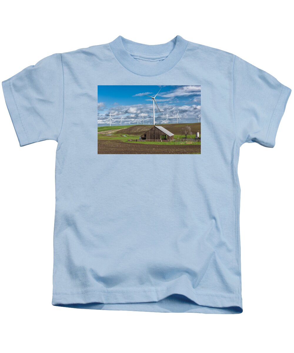 Barn Kids T-Shirt featuring the photograph Above the Barn by Robin Mayoff