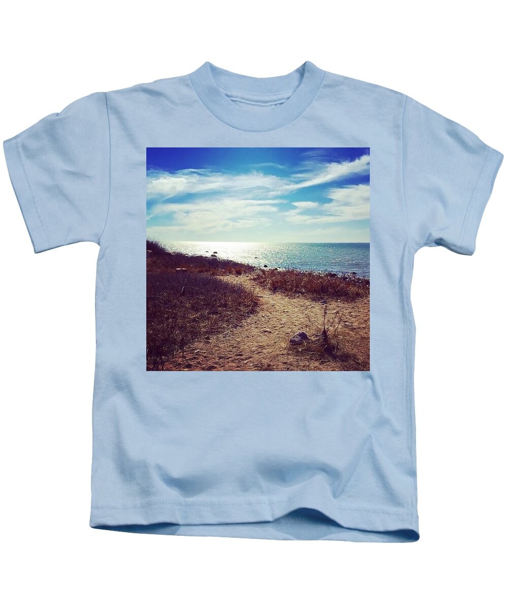 Beach. Sand Kids T-Shirt featuring the photograph Our World by Kate Arsenault 