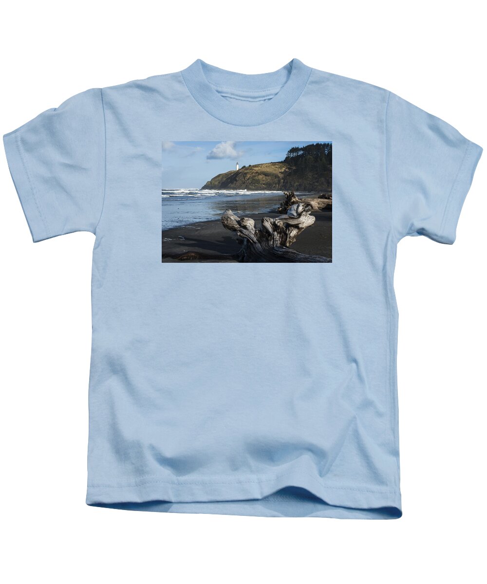 Beaches Kids T-Shirt featuring the photograph Benson Beach and North Head by Robert Potts