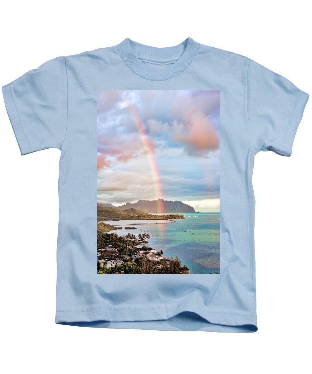 Hawaii Kids T-Shirt featuring the photograph Black Friday Rainbow by Dan McManus