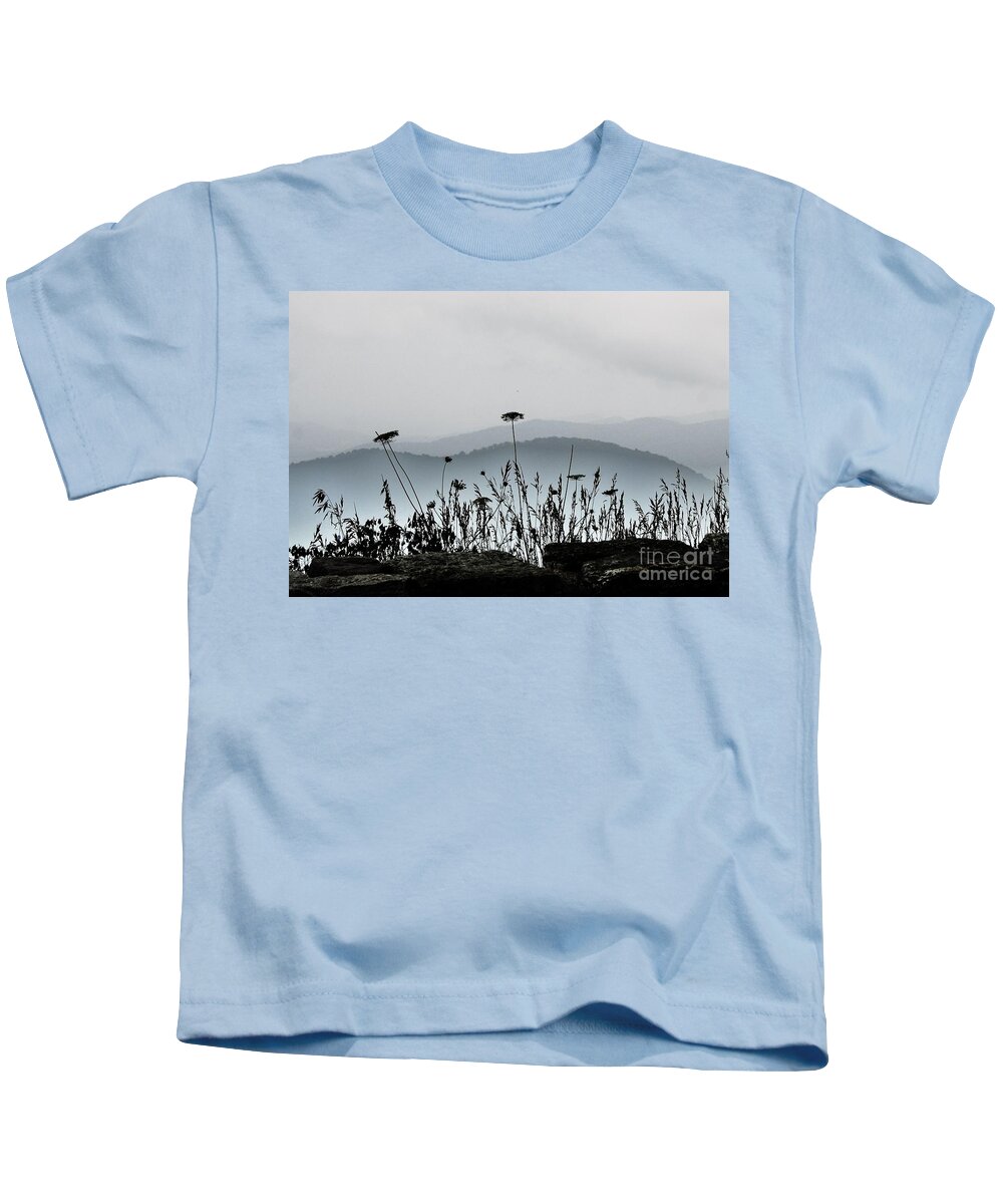Mountains Kids T-Shirt featuring the photograph Blue on Blue 2 by Julie Lueders 