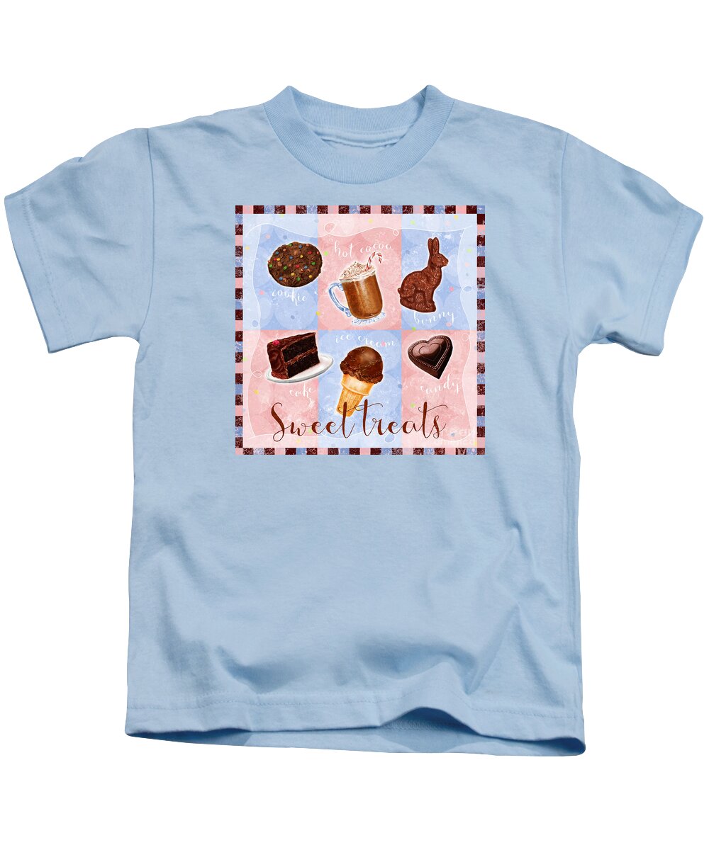 Chocolate Kids T-Shirt featuring the mixed media Chocolate Sweet Treats by Shari Warren