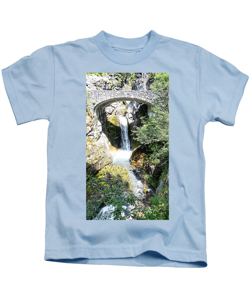 United States Kids T-Shirt featuring the photograph Christine Falls - Mt Rainier National Park by Joseph Hendrix