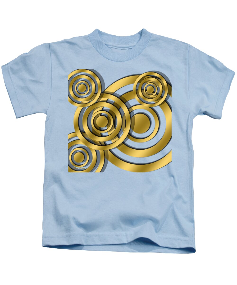 Circles Kids T-Shirt featuring the digital art Circles - Transparent by Chuck Staley