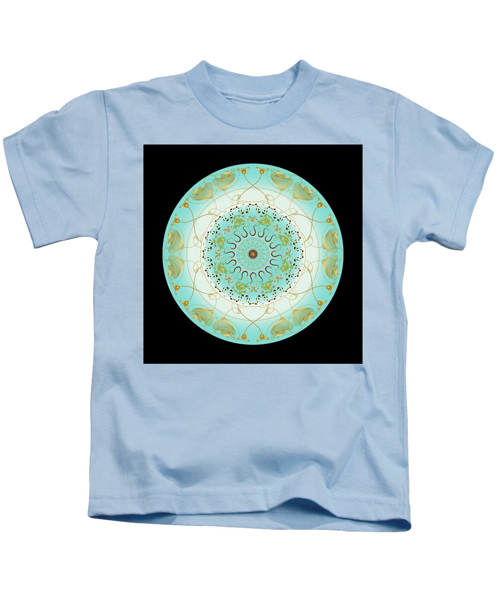 Mandala Kids T-Shirt featuring the digital art Circularium No 2716 by Alan Bennington