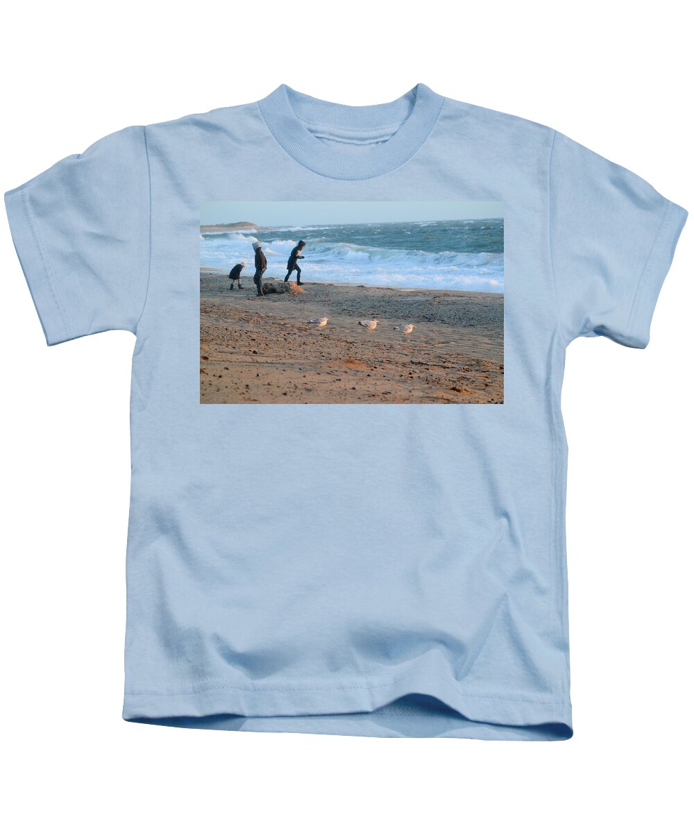 Herring Cove Kids T-Shirt featuring the photograph Coming and Going by Ellen Koplow