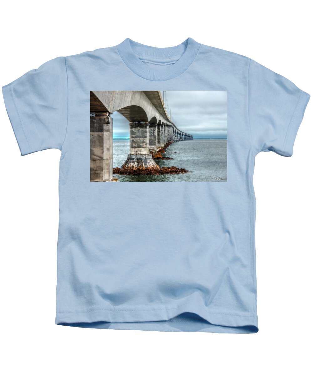 Prince Edward Island Kids T-Shirt featuring the photograph Confederation Bridge by Patrick Boening