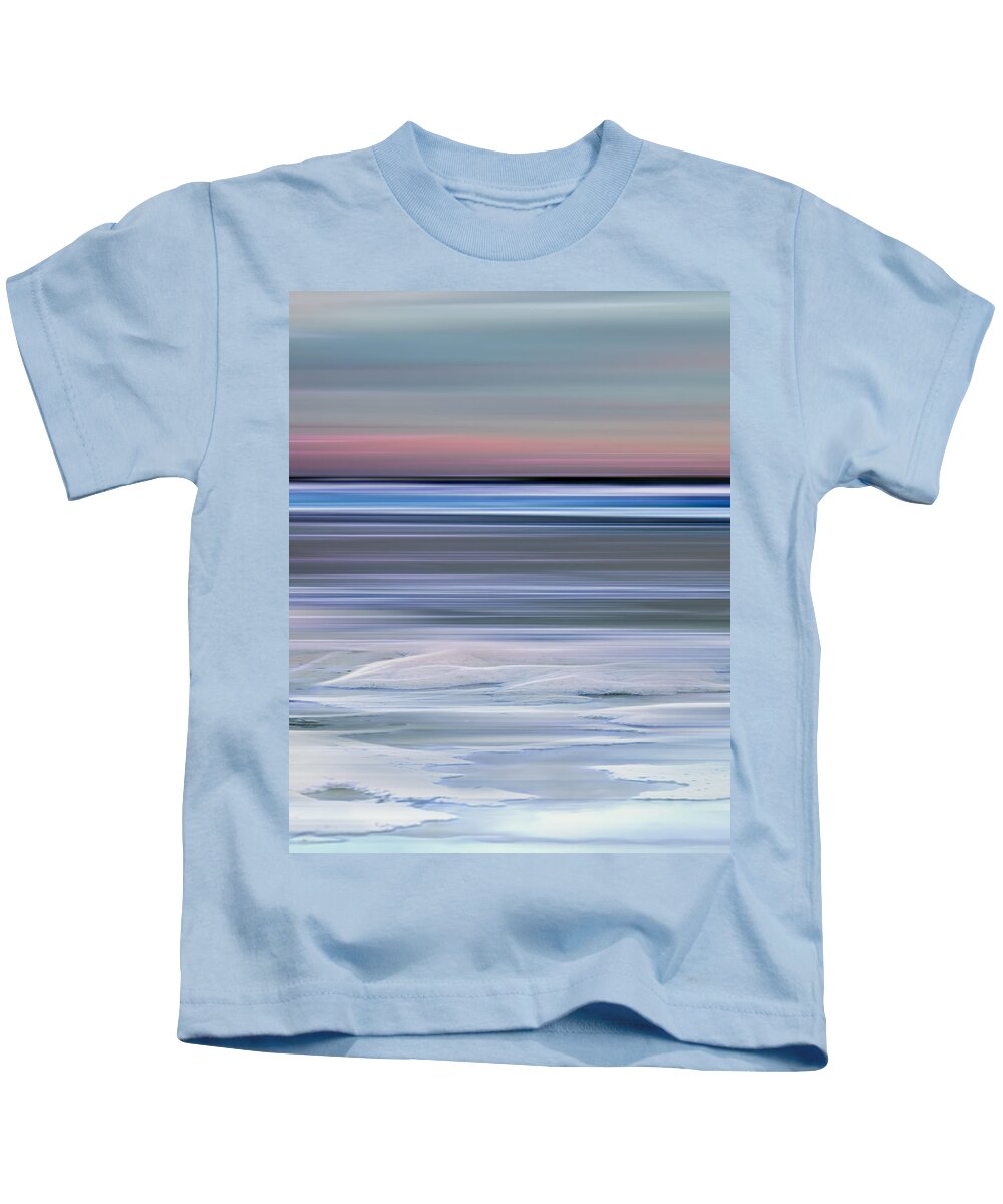 Evie Kids T-Shirt featuring the photograph Cotton Candy Beach Triptych Center by Evie Carrier