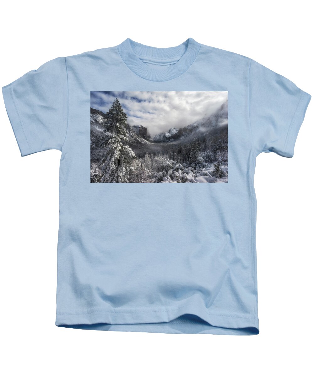 Winter Kids T-Shirt featuring the photograph Dappled Light by Nicki Frates