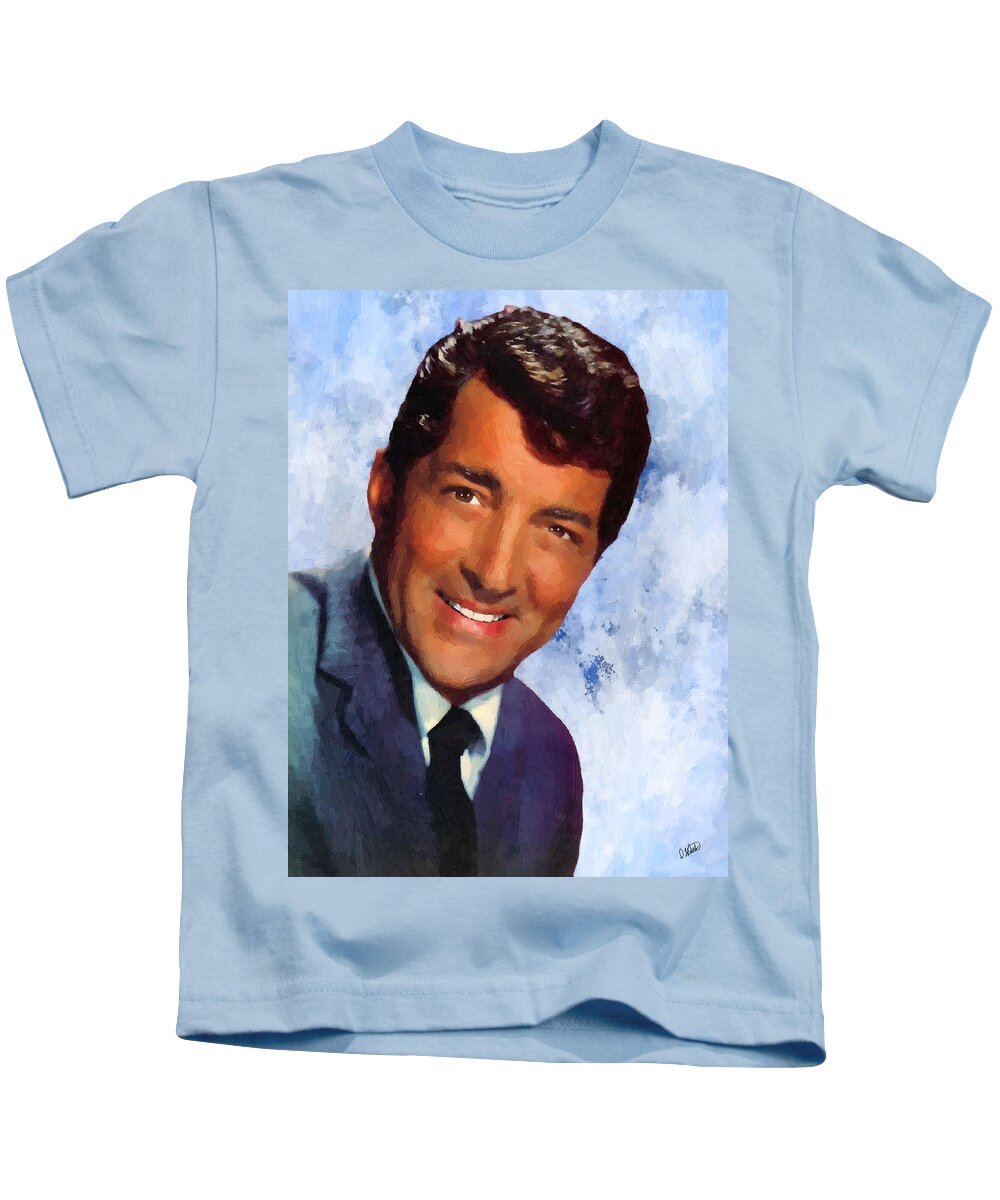 Celebrity Kids T-Shirt featuring the painting Dean Martin 02 by Dean Wittle
