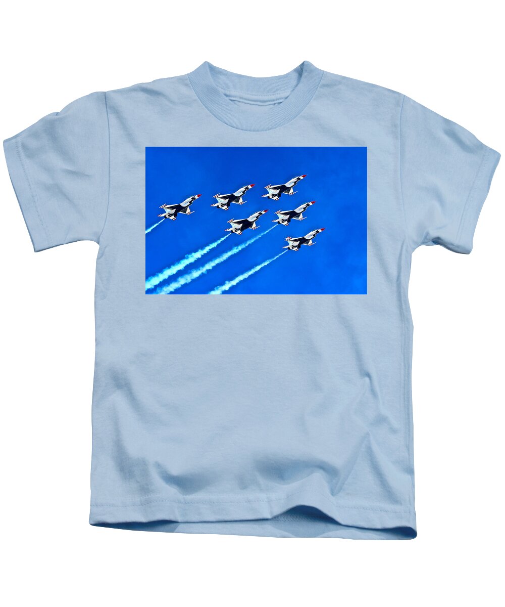 Usaf Kids T-Shirt featuring the photograph Delta Formation by Don Mercer
