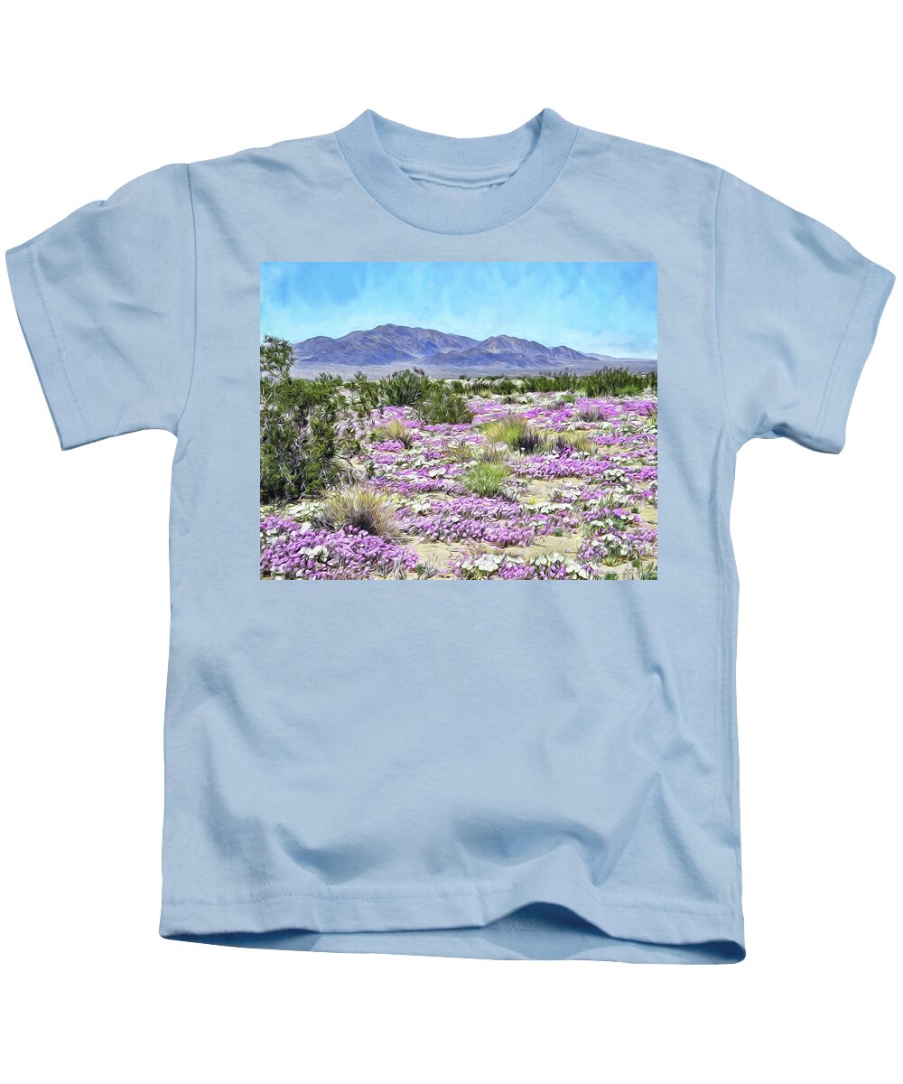 Mojave Kids T-Shirt featuring the painting Desert California, Nbr 2A by Will Barger