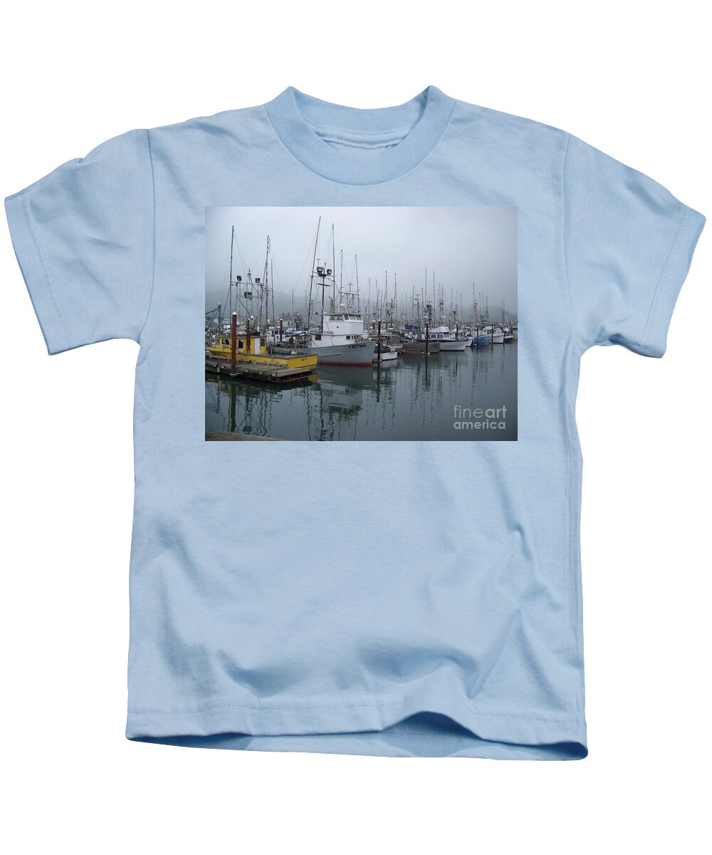 Seascape Kids T-Shirt featuring the photograph Docked by Julie Rauscher