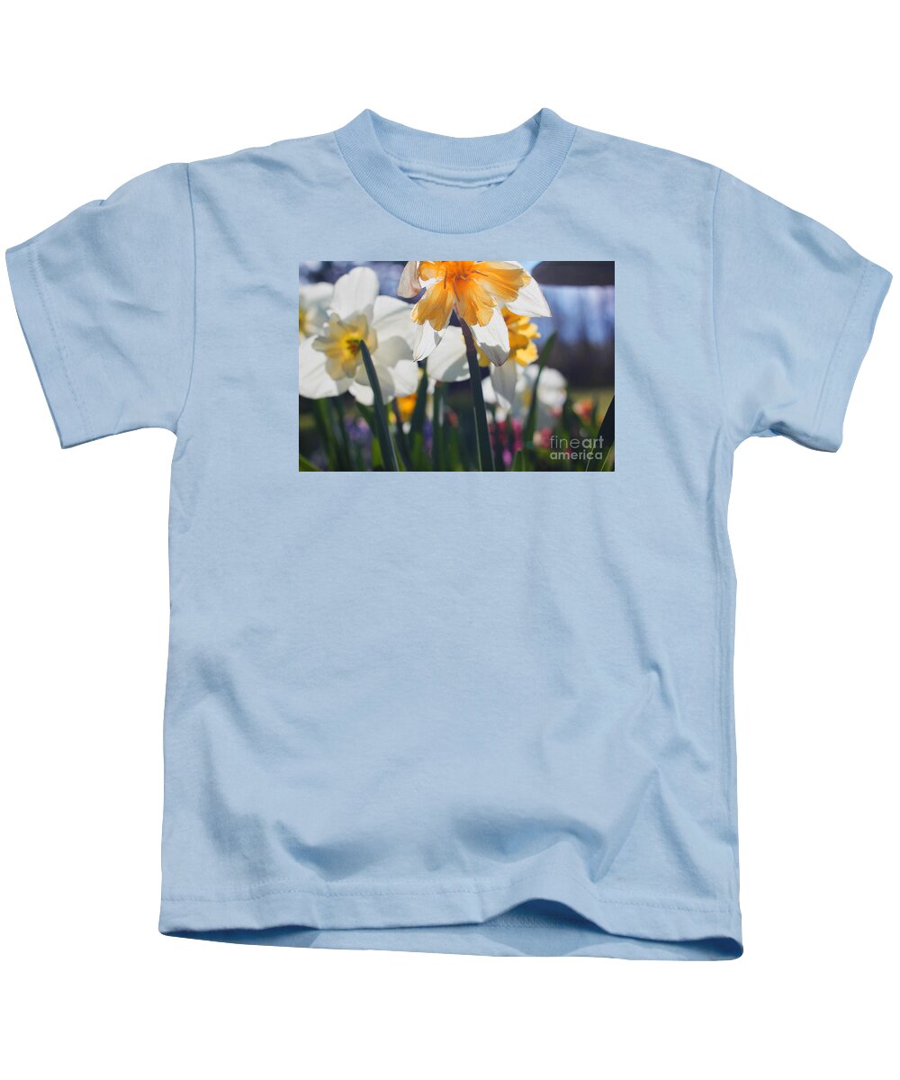 Flowers Kids T-Shirt featuring the photograph Dreamy Daffodils by David Frederick