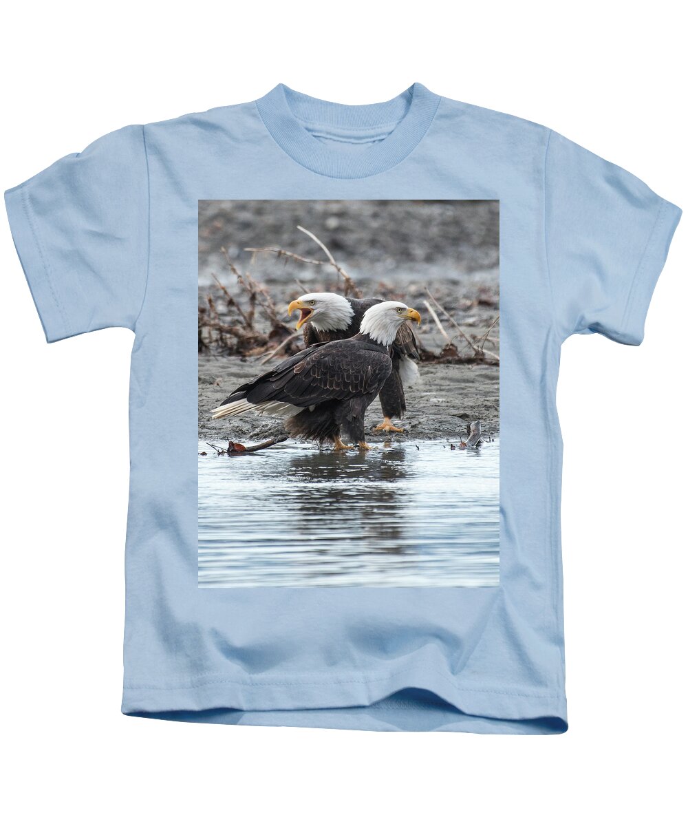 Bald Eagle Kids T-Shirt featuring the photograph Eagle Pair by David Kirby