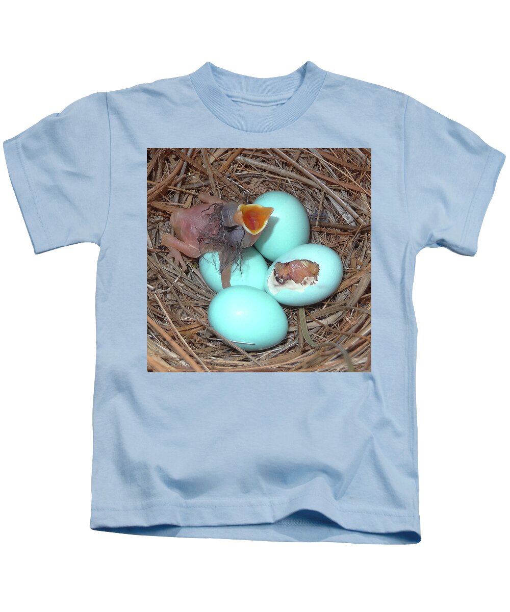 Bluebirds Kids T-Shirt featuring the photograph Early Birds by Jerry Griffin