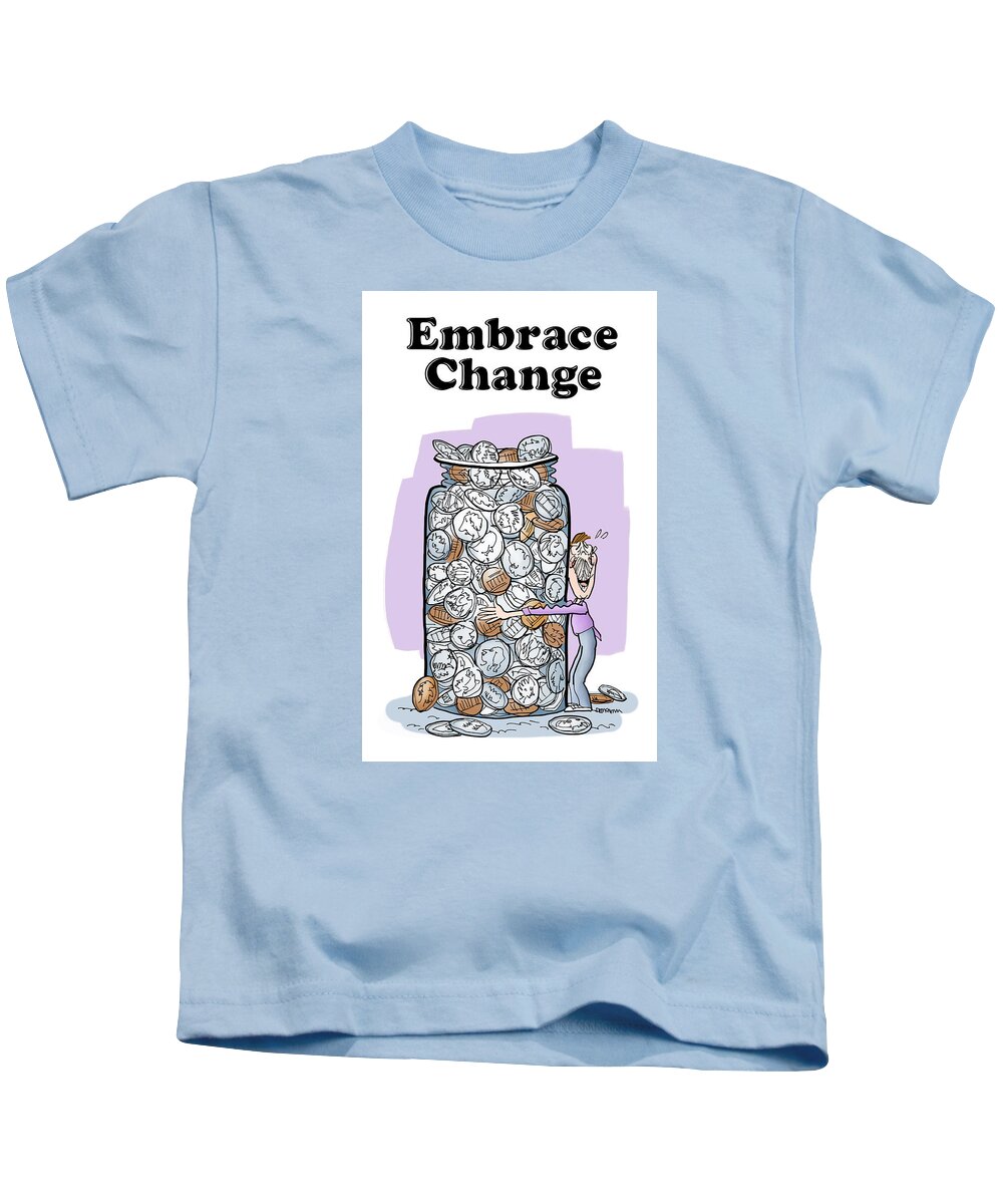 Embrace Kids T-Shirt featuring the digital art Embrace Change by Mark Armstrong