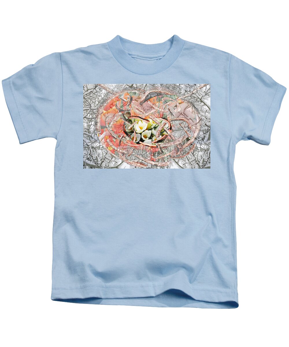 Spring Kids T-Shirt featuring the digital art February Dreams of March #1 by Laura Davis