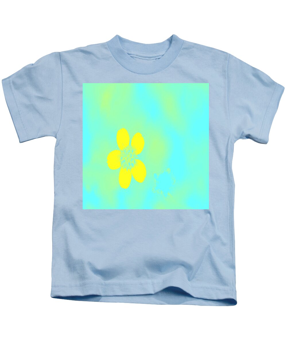 Garden Kids T-Shirt featuring the photograph Flower in yellow by Faashie Sha
