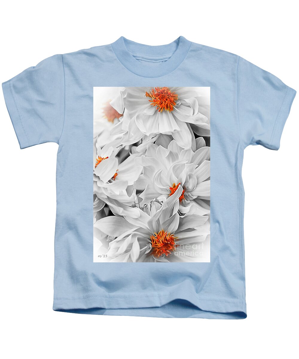 Dahlia Kids T-Shirt featuring the photograph Flowing Beauty... by Rene Crystal