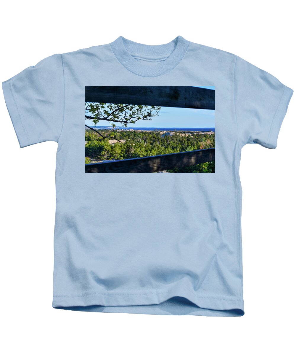 Landscape Kids T-Shirt featuring the photograph Framed View by Lester Plank