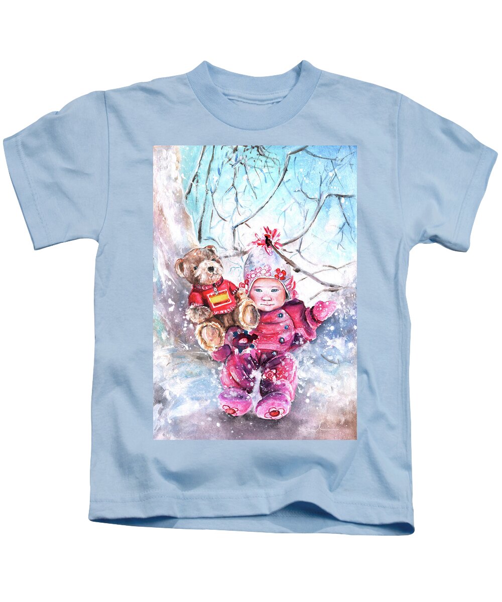 Truffle Mcfurry Kids T-Shirt featuring the painting Georgia And Pedro by Miki De Goodaboom