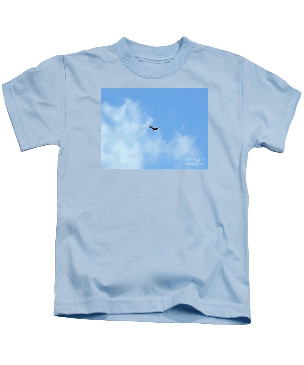Photography Kids T-Shirt featuring the photograph Gliding the skies by Francesca Mackenney