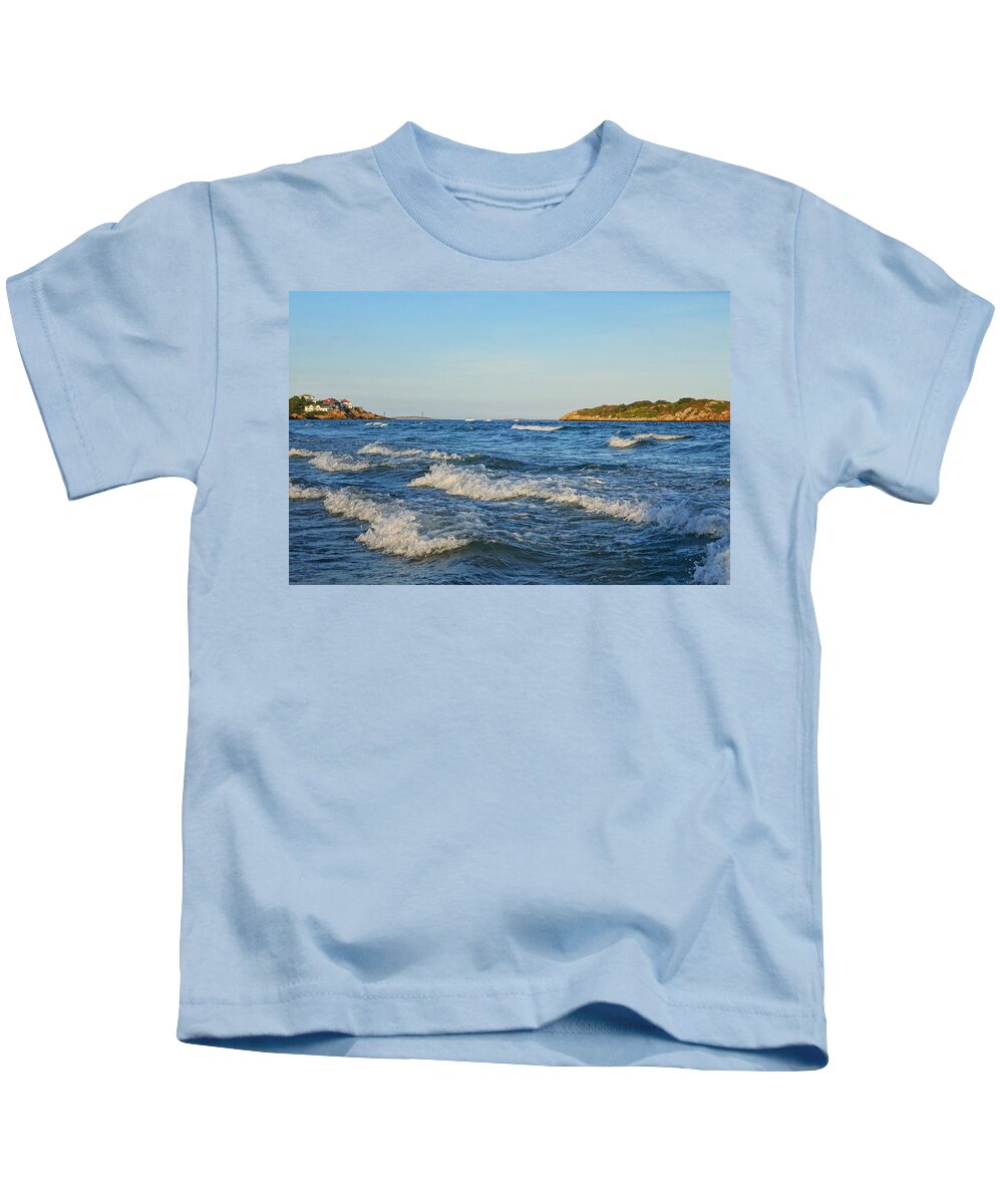 Gloucester Kids T-Shirt featuring the photograph Good Harbor Beach at Sunset Gloucester MA by Toby McGuire