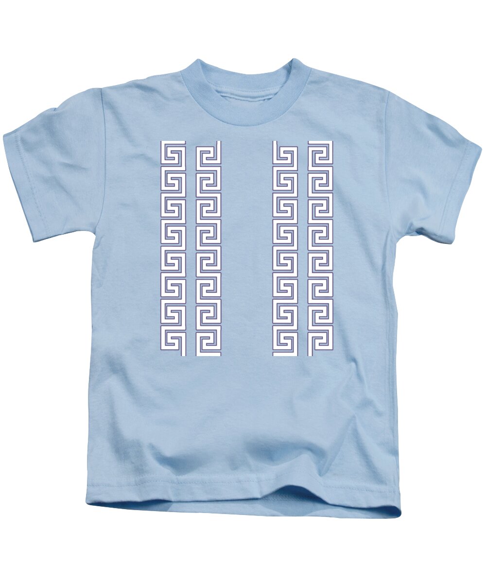 Greek Key Kids T-Shirt featuring the digital art Greek Key Pattern by Chuck Staley