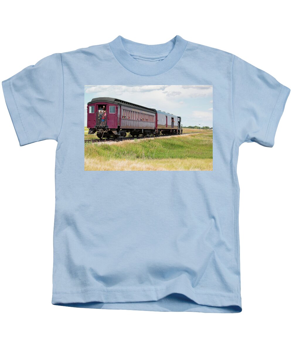 Car Kids T-Shirt featuring the photograph Heading to Town by David Buhler