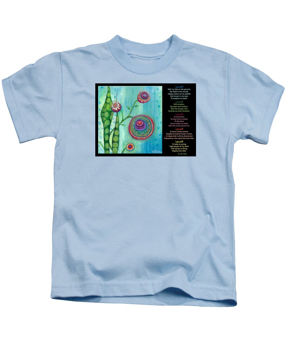 Hope Kids T-Shirt featuring the painting Hope with Poem by Tanielle Childers