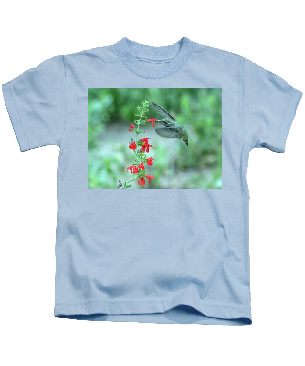 Hummingbird Kids T-Shirt featuring the photograph Hummingbird 8673 by Tam Ryan