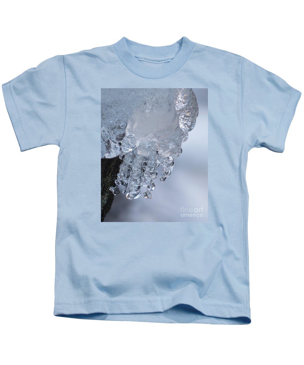 Abstract Kids T-Shirt featuring the photograph Icy Hand by Lili Feinstein
