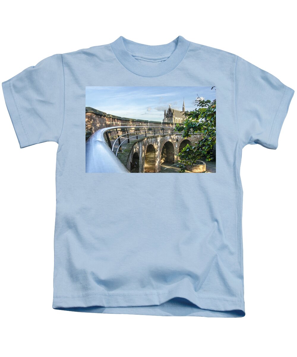 Leiden Kids T-Shirt featuring the photograph Inside the Leiden Citadel by Frans Blok
