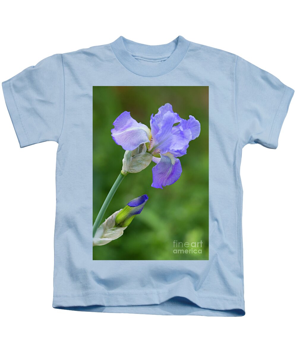 Iris Kids T-Shirt featuring the photograph Iris Blue by Patricia Montgomery