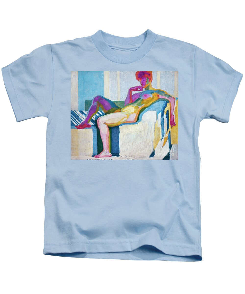 1910 Kids T-Shirt featuring the painting Planes Nude by Frantisek Kupka