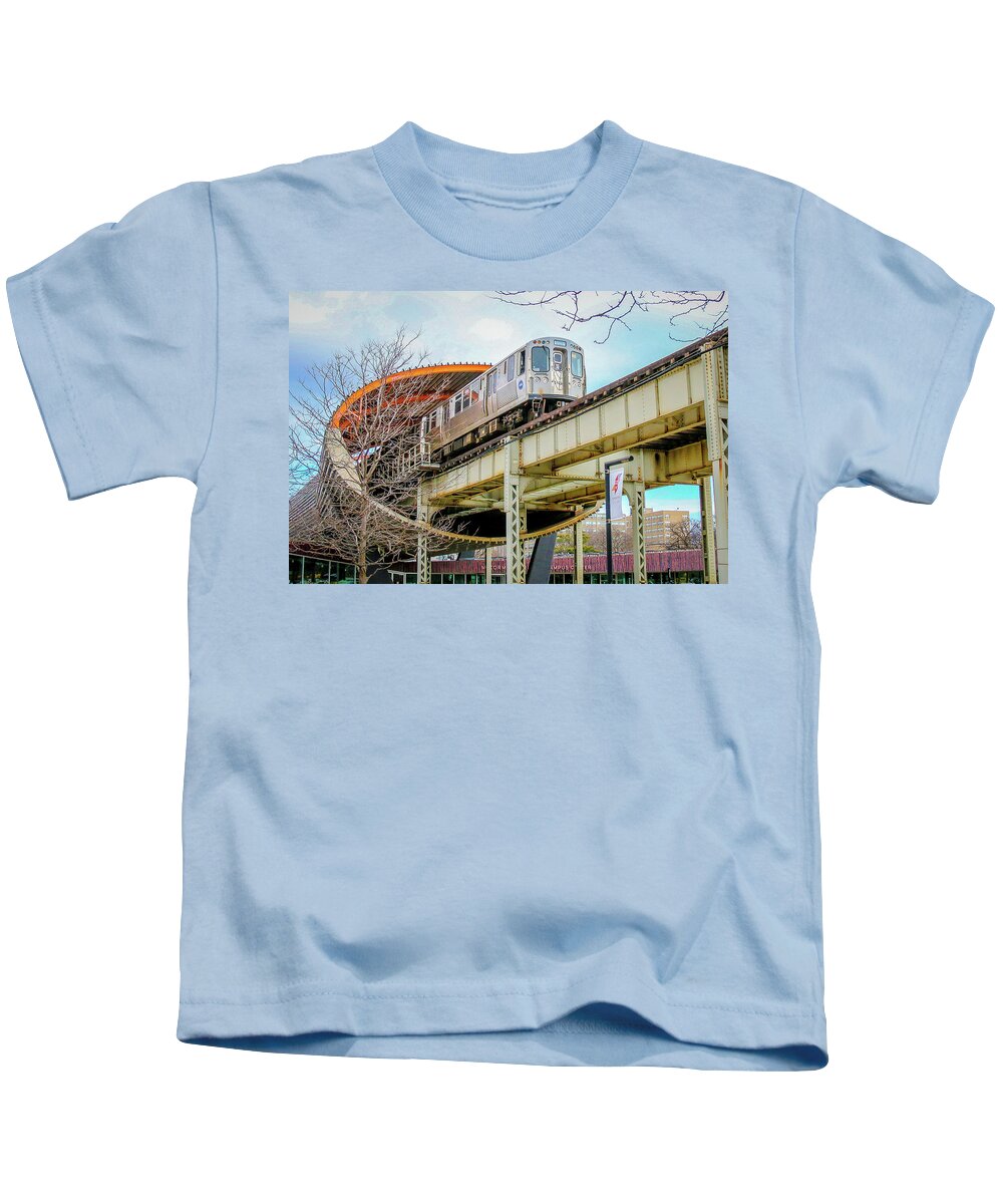 Chicago Kids T-Shirt featuring the photograph L Image by Tony HUTSON