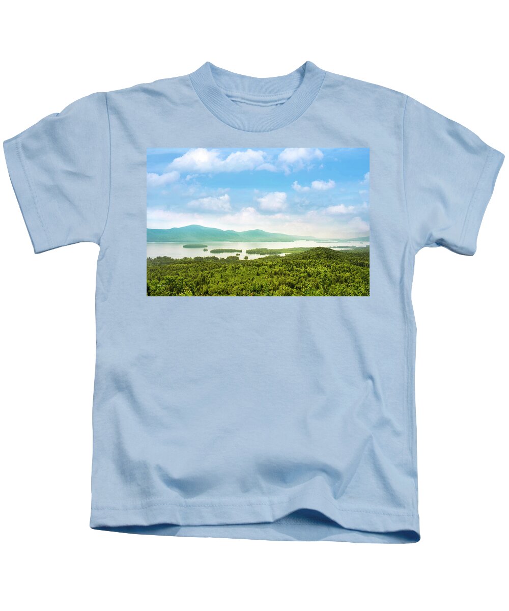 Lake George Kids T-Shirt featuring the photograph Lake George New York Adirondack Mountains by Christina Rollo