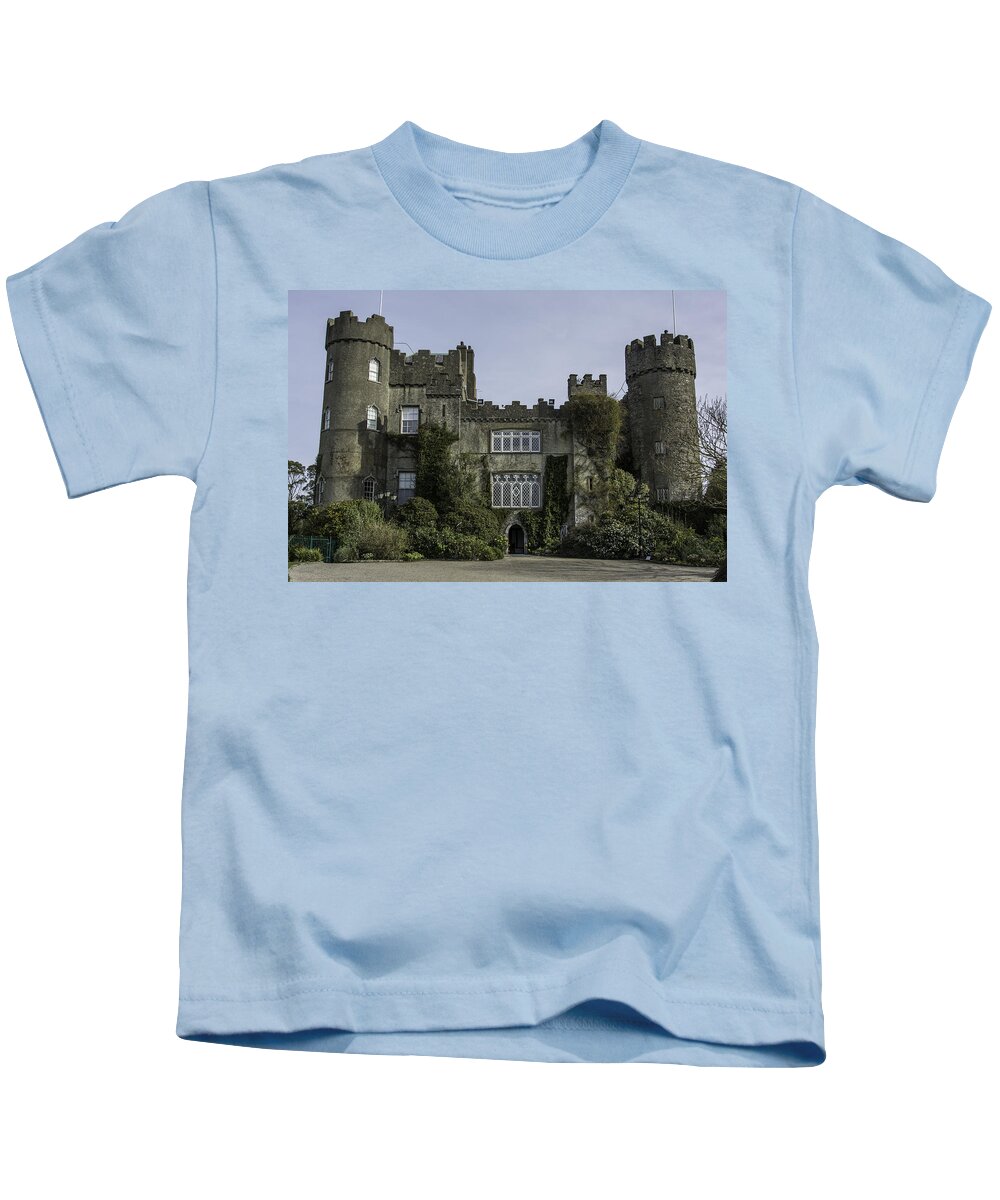 Original Kids T-Shirt featuring the photograph Malahide Castle, Dublin, Ireland by WAZgriffin Digital