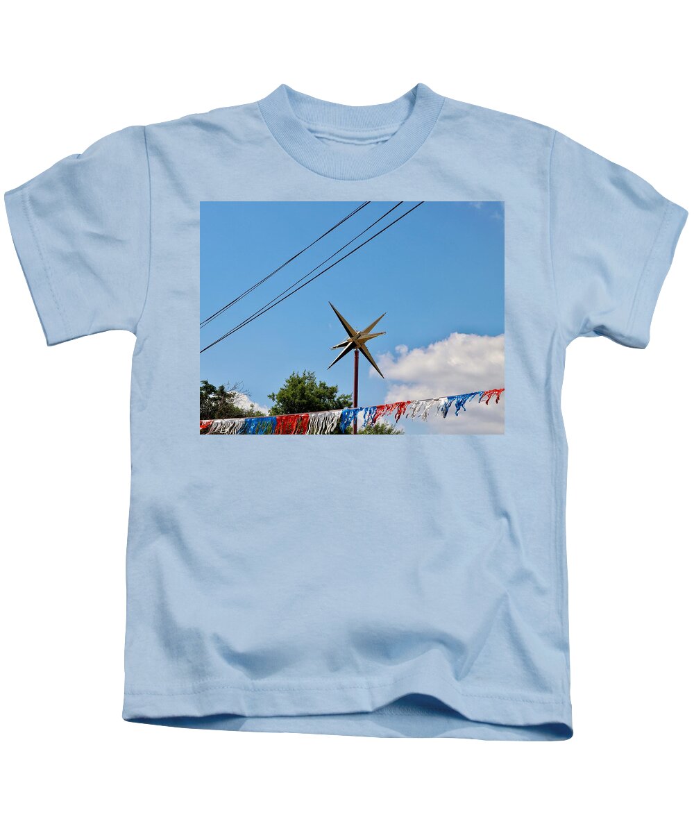 Metal Star Kids T-Shirt featuring the photograph Metal Star in the Sky by Gia Marie Houck