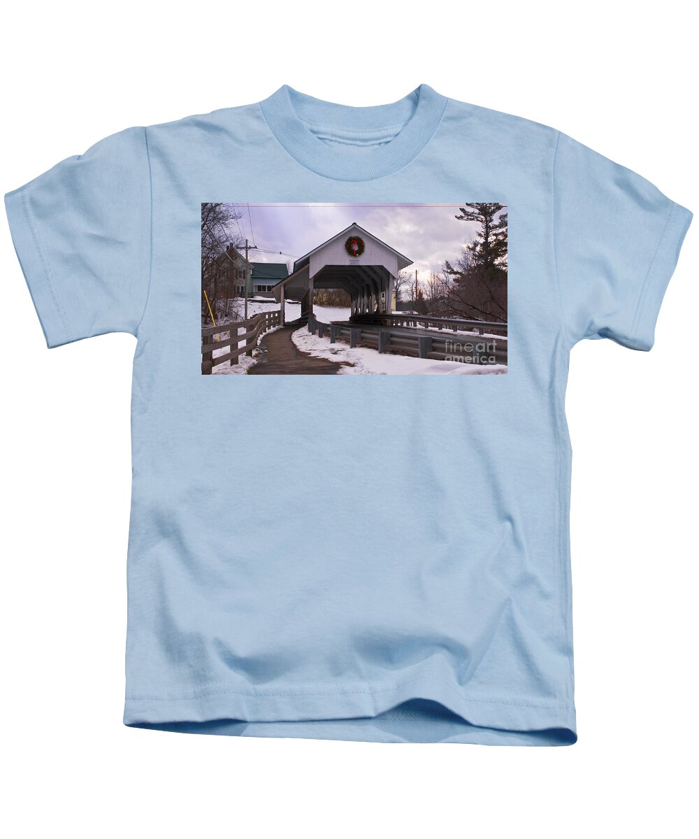Millers Run Bridge Kids T-Shirt featuring the photograph Millers Run Bridge by Scenic Vermont Photography