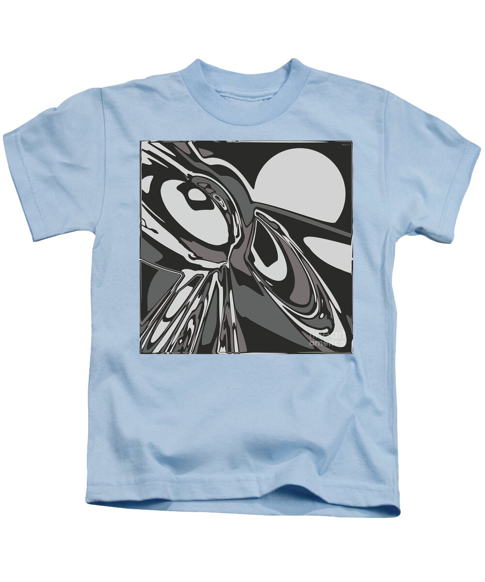Moon Kids T-Shirt featuring the digital art Moon On The Horizon by Phil Perkins