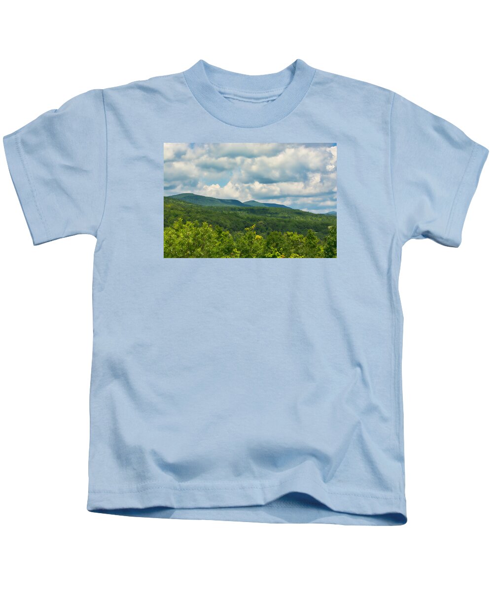 Northern Escarpment Kids T-Shirt featuring the photograph Mountain Vista in Summer by Nancy De Flon