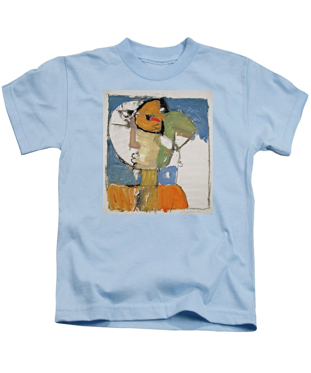 Abstract Painting Kids T-Shirt featuring the painting Ms Abby Strac Had One Good Eye by Cliff Spohn