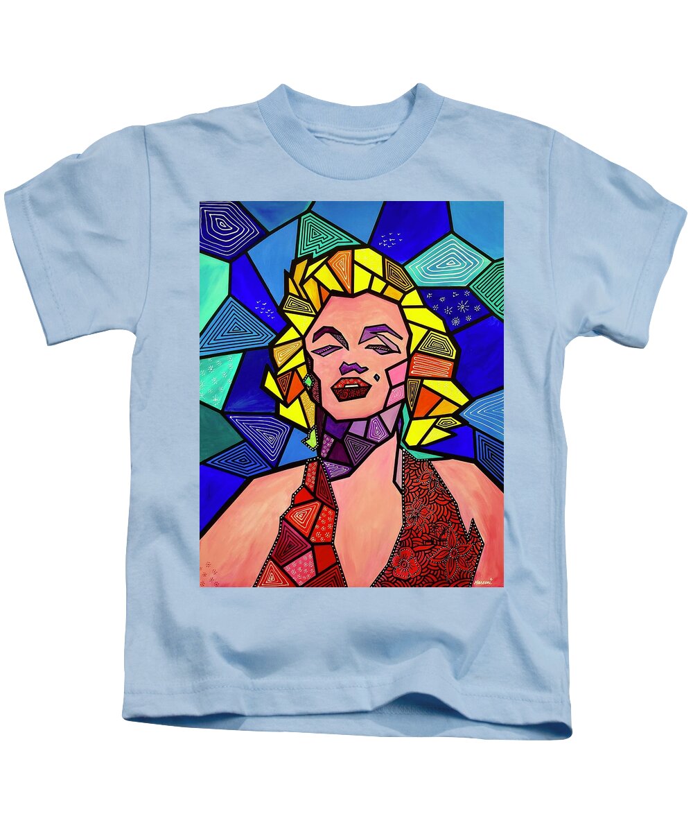 Marilyn Monroe Kids T-Shirt featuring the photograph My Marilyn by Marconi Calindas
