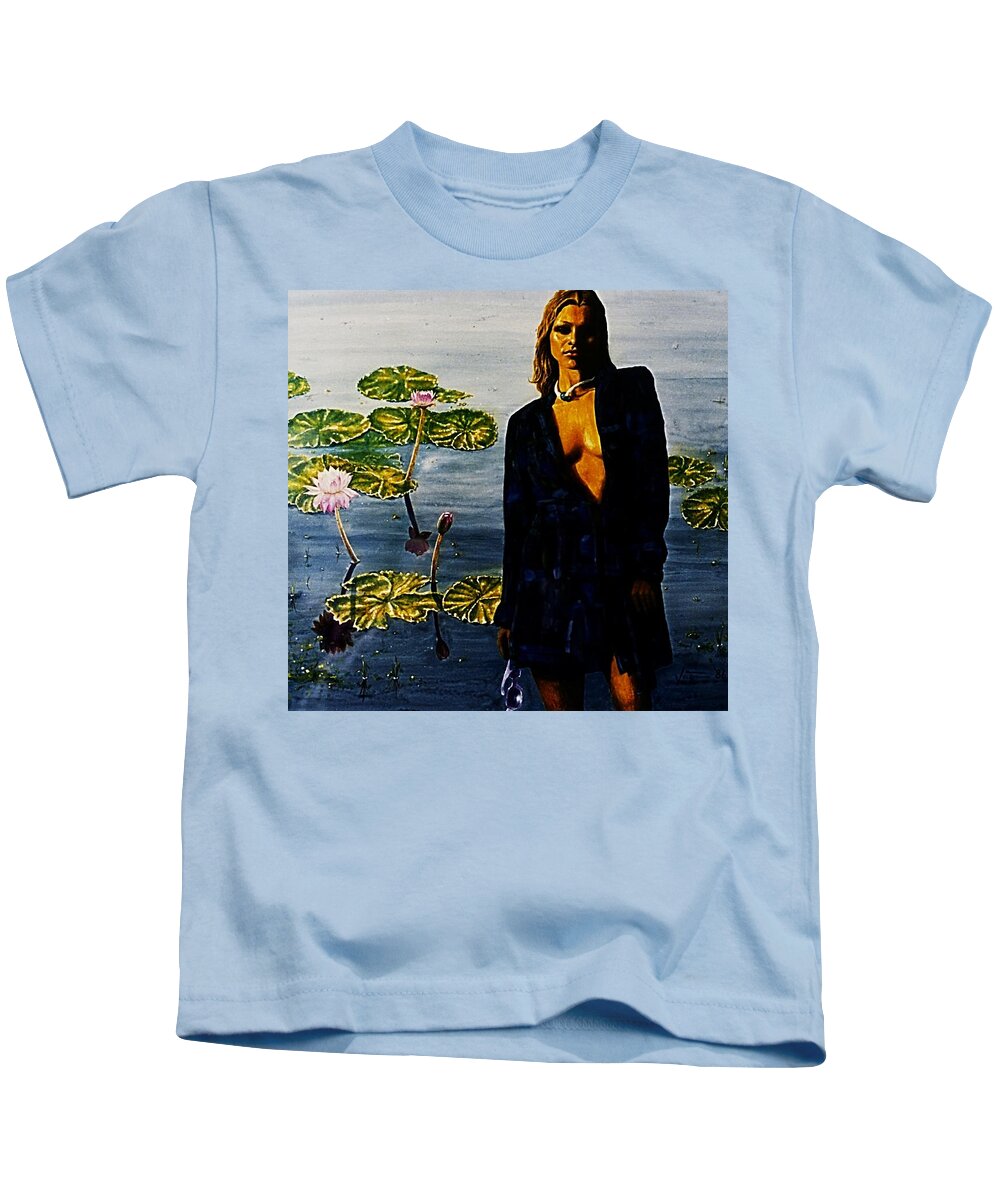 Nature Kids T-Shirt featuring the painting Nature's  Beauty by Hartmut Jager