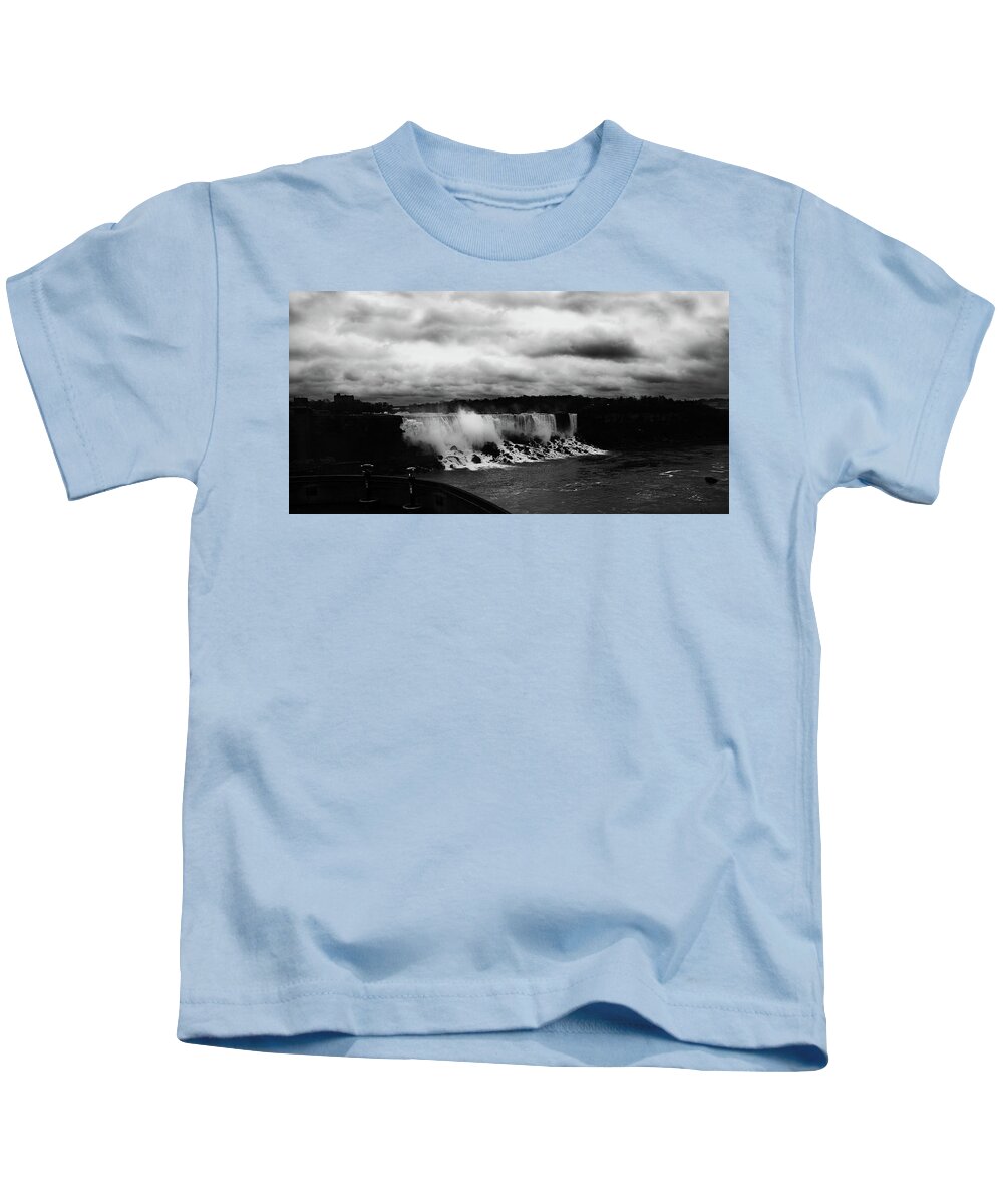 Clouds Kids T-Shirt featuring the photograph Niagara Falls - Small Falls by JGracey Stinson